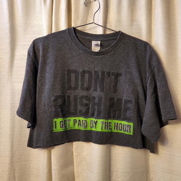 ⏰ Cropped "Don't Rush Me" Graphic Tee | Large 😂 - Picture 5 of 6